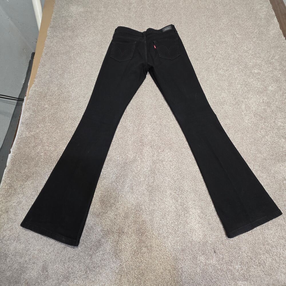 Levi's 518 Superlow Bootcut Jeans Black Low Rise Flare Women's Size 1M